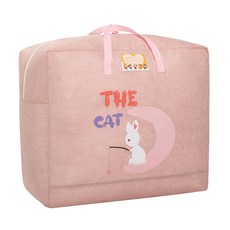 葉子小舖 幼兒園棉被收納袋 大容量 粉色 卡通圖案, 1個