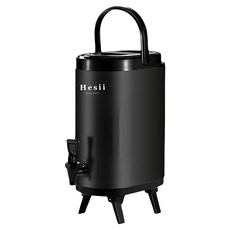 Hesii 橢圓形保溫茶桶, 雅典黑, 10L, 1個