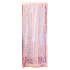 透氣紗防蚊門簾 粉色小花, 210 x 116cm