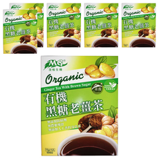 茂格生機 有機黑糖老薑茶, 15g, 10包, 6盒