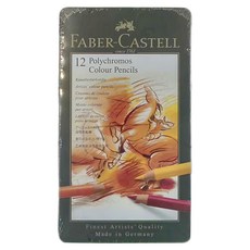 FABER-CASTELL 輝柏 藝術家級油性色鉛筆, 12色, 1盒