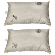 Mexsmon 美思夢 羊毛柔膚枕, 2個, 米色