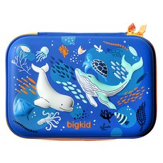 bigkid 萬用硬殼鉛筆盒 深海動物款 學生文具用品 防震耐用, 1個