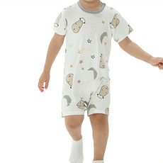 baa baa sheepz 抱抱羊 短袖褲襠包屁衣，95% 嫘縈（竹纖維）, 0~6個月, Goodnight