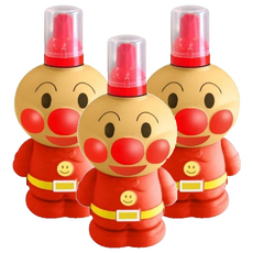 BANDAI ANPANMAN 麵包超人 兒童洗髮慕斯 胺基酸泡沫 弱酸性, 250ml, 3瓶