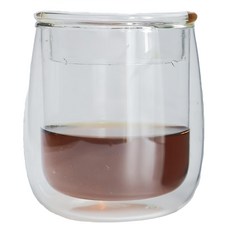 SIMPLEREAL 想望咖啡 雙層玻璃杯 附杯蓋 330ml 8.8 x 10cm 245g, 透明色, 1個