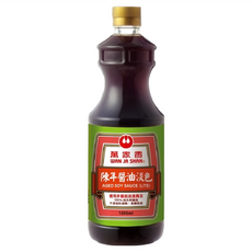萬家香 陳年淡色醬油 (Lite) 使用非基因改造黃豆 不添加防腐劑 無焦糖色素, 1L, 1瓶