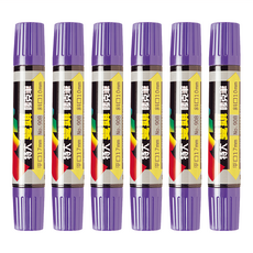 利百代 特大雙頭嘜克筆 908-V 紫色 平口17mm 斜口10mm 6支入, 1盒