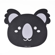 rubber anne MlT軟式珪藻土地墊, 黑白無尾熊, 1個