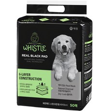 WHISTLE 狗狗專用竹炭尿布墊, 50個, 1包