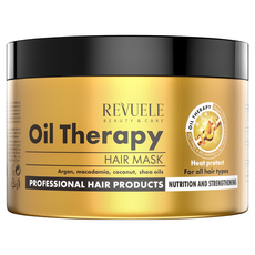 REVUELE 專業沙龍金緻護髮膜, 500ml, 含摩洛哥油等多種植物精油, 適用所有髮質, 1罐