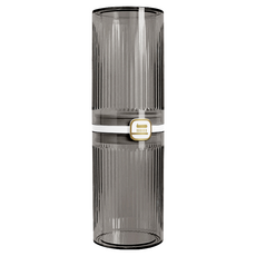 旅行牙刷漱口杯收納盒, 22x7cm, PET材質, 防塵密封, 透黑色, 1個