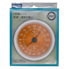 TANITA 塔尼達 指針式溫濕度計 TT-515, 居家環境/寵物環境/臥室環境適用, 橘色, 1個