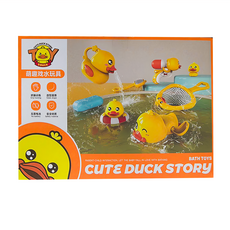 小鴨洗澡玩具 萌趣戲水玩具 安全材質, 8件套裝 Set, 1組