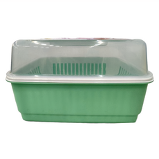 添成塑膠 親親碗籃 360x263x210mm 聚丙烯材質, 綠色 + 白色, 1組