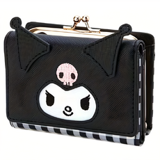 WOONUE 刺繡皮革短夾皮夾錢包含口金包可放零錢 136g