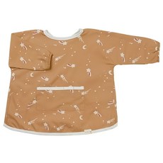 FABELAB 防水長袖圍兜, 4-6歲適用，100%棉（有機棉）, 流星棕, 1件