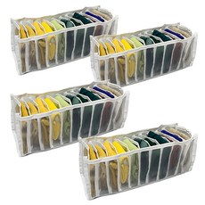 衣物收納袋, 12 x 12 x 32cm, 11格白色, 4個