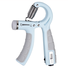 LEADER X Mellow Morandi 可調節智能計數握力器 人體工學設計 TPR舒適防滑握把, 5~60kg, 藍色, 1個