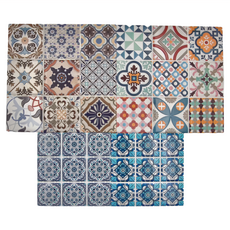 JUST HOME 立體窗花陶瓷鍋墊2入附杯墊 H7322-32A 鍋墊16 x 16 x 0.6cm 2個+杯墊10.8 x 10.8 x 0.5cm, 顏色隨機, 1組