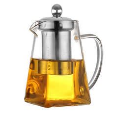 chapin 恰品 玻璃茶壺 950ml, 304不鏽鋼濾網 高硼硅玻璃, 1個