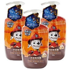 PAW PATROL 汪汪隊立大功 兒童沐浴泡泡露 蘋果香氛, 500g, 3瓶