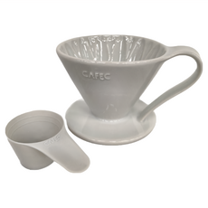 CAFEC 有田燒陶瓷錐形花瓣濾杯, CFD-4WH 白色, 1個