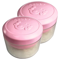 DOOBY 大眼蛙 神奇自動粉撲盒, 方便填充爽身粉, 2個