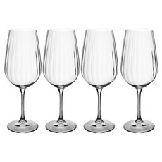 MIKASA Treviso 水晶玻璃紅酒杯 豎紋, 4個, 600ml