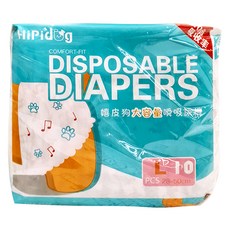 HIPIdog 寵物拋棄式尿布 (28-50cm), L, 10片, 4包