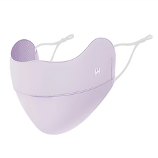 GOLOV.EJOy 冰絲防曬口罩/面罩 原紗天絲面料 冰絲網布, 紫色, 均碼, 1個