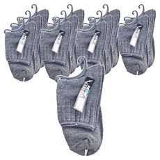 DEVON 無束素色襪 灰色 (12入)