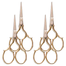 POSH Living 復古懷舊小剪刀, 不鏽鋼材質, 日本設計, 62480, 4支