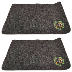 居家除塵蹭蹭地墊 表面細絨材質 底部防滑乳膠, 花環 黑色, 2個