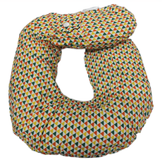 兒童座椅抱枕P型, 30*50cm, 棉花材質, 黃色三角, 1個