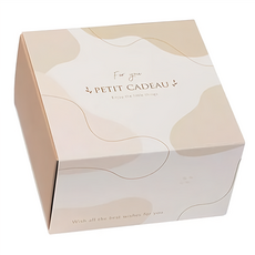 博美 Pomei 抽屜型微恬時光 T18 禮品包裝盒 10個入, 米色, 1組