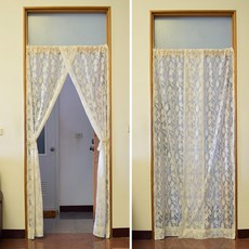 透氣紗防蚊門簾 100%聚酯纖維 鋁條, 鬱金香 淺黃色