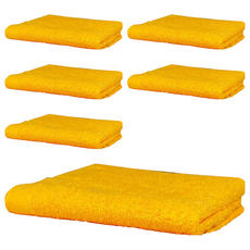 LIFE 來福牌 清心素色毛巾, 桔色, 6條