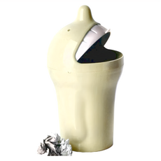 Propaganda 開懷大笑垃圾桶 S 塑膠造型, 米色, 1個