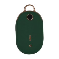 sOlac 充電式暖暖包, 10000mAh 電池容量, 兩段溫度, 智能顯示, 雙面發熱, 安全防爆, 1個