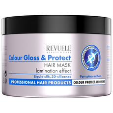 REVUELE 護色亮澤護髮膜，覆膜效果，液態蠶絲，3D矽膠，適用於染髮, 500ml, 1罐