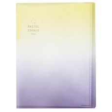 KOKUYO 國譽 Pastel Cookie Sora A3資料夾 20頁內袋, 黃紫色, 1本