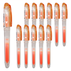 PENROTE 筆樂 1304螢光筆 重點標記螢光筆, 12支, 橘色