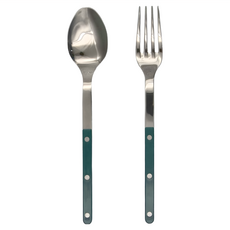 SABRE PARIS BISTROT 純色 亮面 配餐用叉匙組 義大利製, 26cm, 湖水綠, 1組