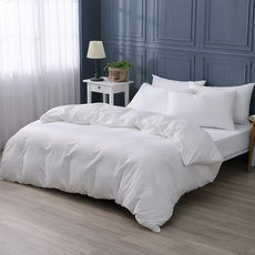 Ishur 伊舒爾 柔絲棉素色薄被套 親膚舒柔 台灣製造, 純淨白