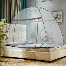 雲朵邊蒙古包，單人/雙人，單門/雙門，有底/無底, 200 x 150cm, 淺灰