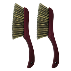 CoCo 高仿鬃清潔刷 握柄人體工學設計 手感舒適, 2支, 酒紅色