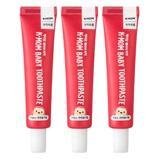 MOTHER-K 植萃嬰幼兒牙膏, 99.69%天然萃取, USDA金盞花提取物, 無氟/含氟, 30g, 3條