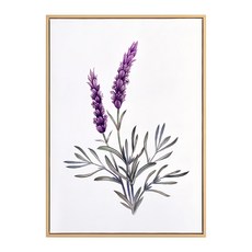 紫色浪漫薰衣草畫作, 木色