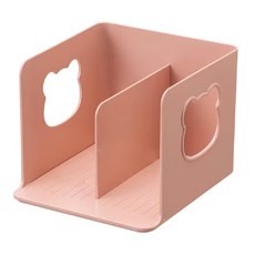 FAmILyLIFE 生活 可愛小熊雙槽兒童書架 A-171-PI 18.5 x 20 x 15.5cm 粉色 310g 2個, 1組